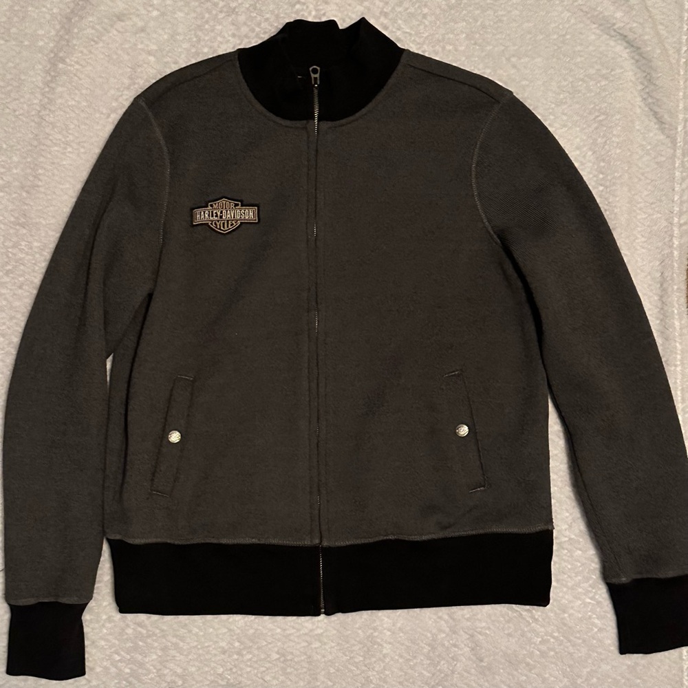 WOMEN’S HARLEY-DAVIDSON CHAIN STITCH ZIP-FRONT MOCKNECK